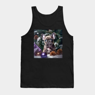 Frenchie puppy enjoys Christmas Tank Top